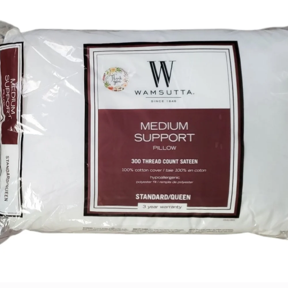 Brand New Wamsutta Medium Support Pillow - White. Standard/Queen.